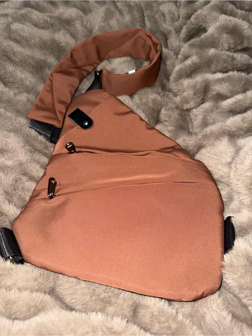 Sling Crossbody Bag in Rust Brown - Lightweight Everyday Carry